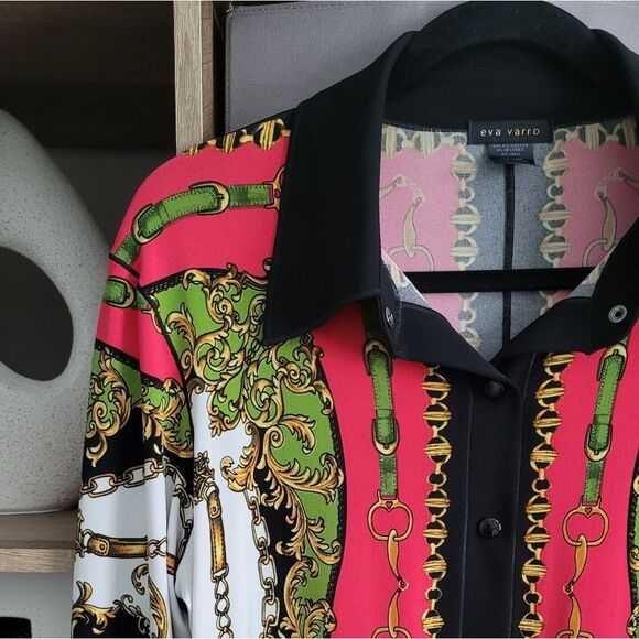 Eva Varro Baroque Chain blouse size XL - Picture 10 of 16